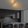 Opviq Yılan - 13279 Lámpara de araña Dorada LED